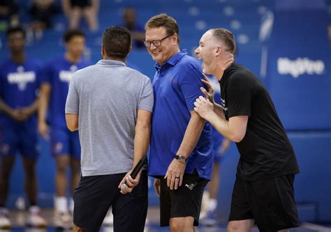 By Henry Greenstein Sep 15, 2023 Chance Parker Kansas' Arterio Morris dribbles the ball during the Bill Self Basketball Camp scrimmage on Wednesday, June 7, 2023, at Allen Fieldhouse.. 
