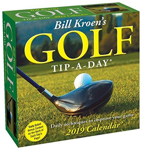 Full Download Bill Kroens Golf Tipaday 2019 Daytoday Calendar By Bill Kroen