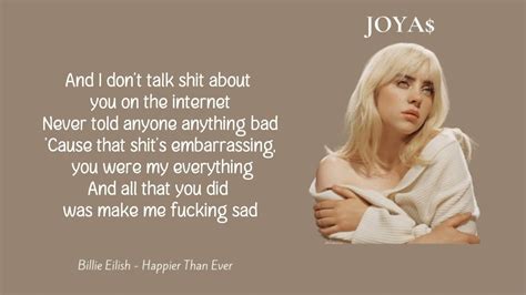 Billie Eilish - Happier Than Ever Lyrics Lyrics.com