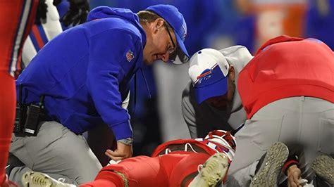 Bills coach says running back Harris has full movement after taken to the hospital with neck injury