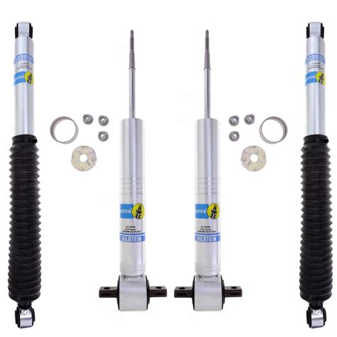 SKU 24-185400. Bilstein B8 5100 shock absorbers are designed as a direct fit solution for lifted trucks and SUV's. These shock absorbers feature a monotube design which provides consistent fade free performance. B8 5100 shock absorbers utilize a unique, velocity sensitive, digressive piston which reacts to changing road conditions.. 