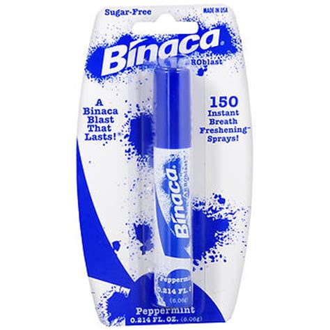 Binaca Aerosol Breath Spray PepperMint 0.20 oz - Walmart.com