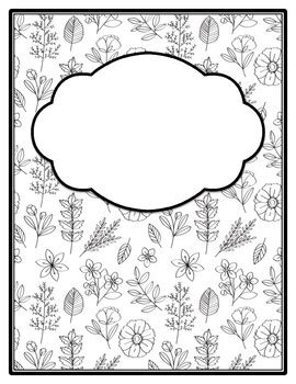 Binder Cover Coloring Pages