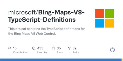 Bing map v8 typescript.  - microsoft/Bing-Maps-V8-TypeScript-Definitions Bing ...