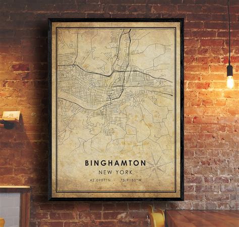 Binghamton Ny Map - Etsy