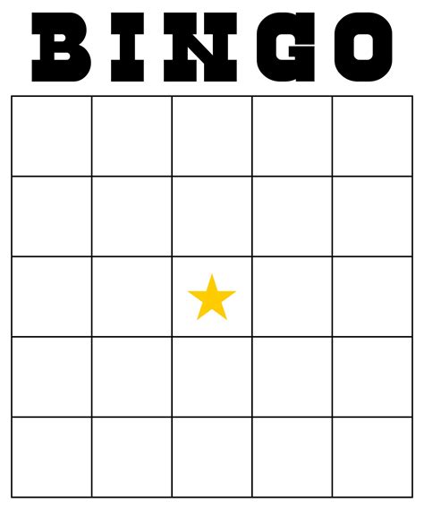 Bingo Cards Template