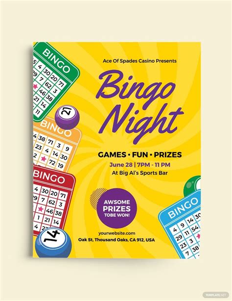 Bingo Flyer Template [Free PDF] Word PSD InDesign Apple Pages Google Docs
