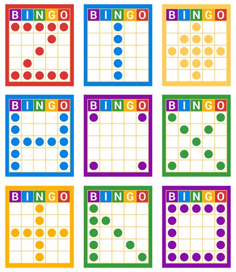 Bingo Game Patterns Printable