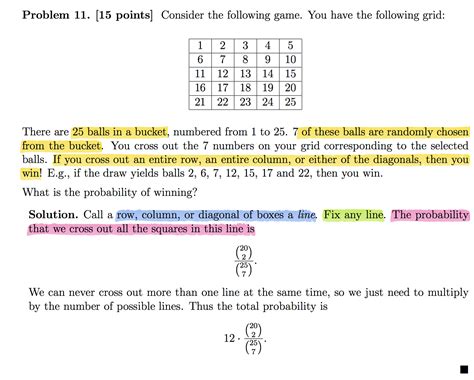 Bingo Probability Problem - Mathematics Stack Exchange