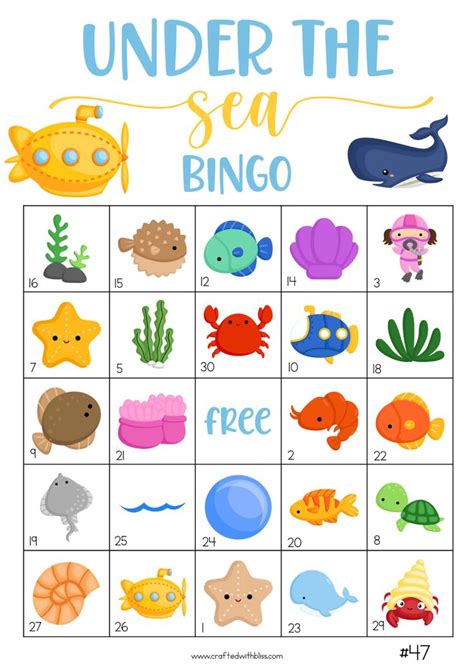 Bingo Under the Sea - Etsy