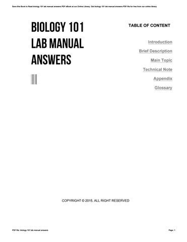 Bio 101 lab manual answers nova woodbridge. - Part no manual for bizhub 250.