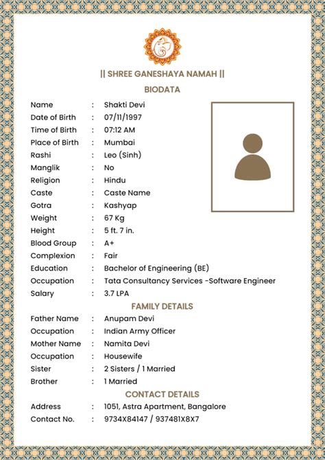 Bio Data For Marriage Biodata Format Biodata Format Download Cloud