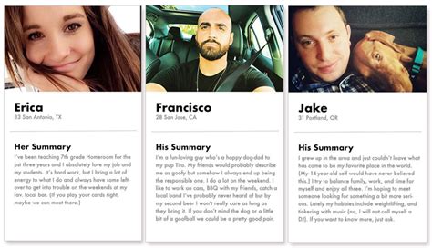Bio for dating app. First things first: A funny Tinder profile bio will help your profile stand out from all the others. With millions of profiles on the app, Tinder users have only seconds to decide whether they’ll swipe left or right. Injecting some humor into your bio immediately engages people’s attention. And it concerns the first picture as well! 