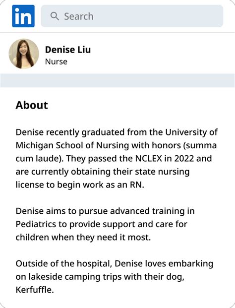 Bio for resume examples