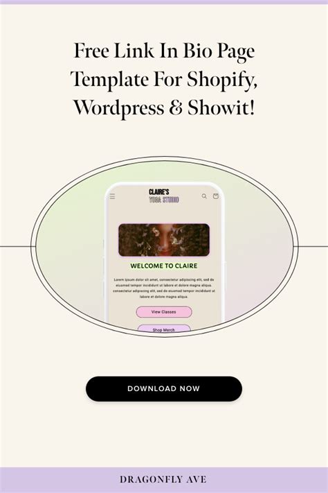 Bio page template wordpress