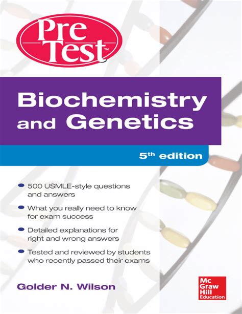 Biochemistry genetics pretest self assessment review 1st edition. - First aid manual printable girl guides.