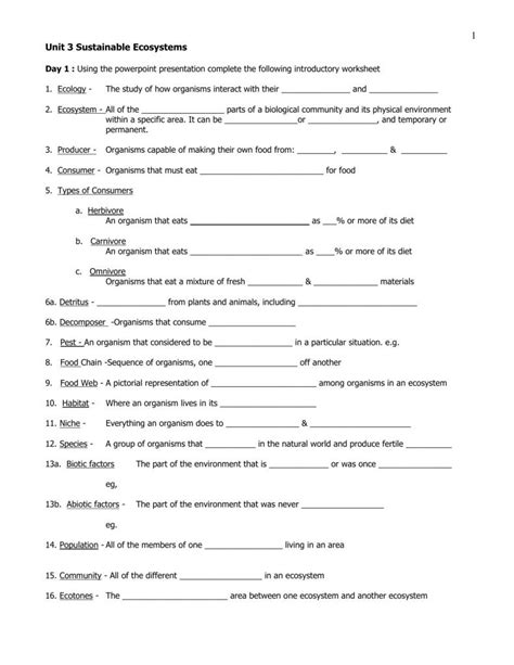 Biogeochemical Cycles Worksheet Answer Key db excel com