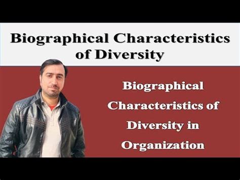 Biographical Characteristics of Diversity - YouTube