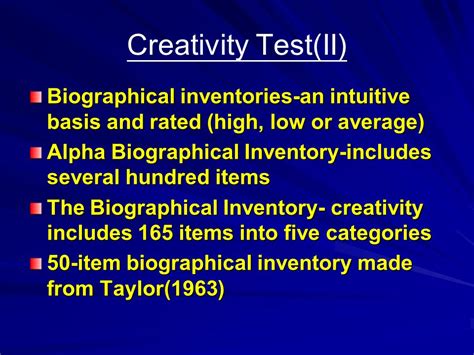 Biographical Inventory Test