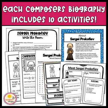 Biographies of Famous Composers - Composer of the Month ... - TPT