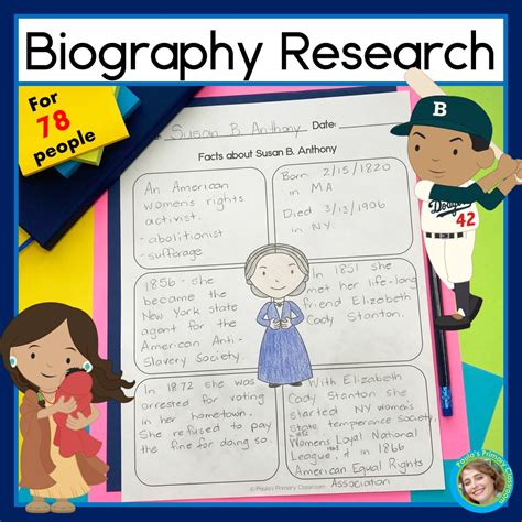 Biography Research Project Graphic Organizers | 78 ... - Classful