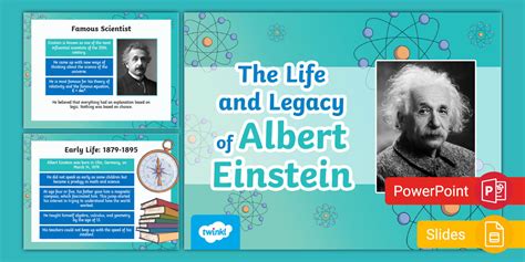 Biography albert einstein powerpoint template