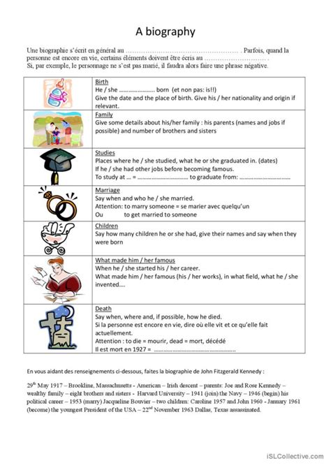 Biography assignment elementary