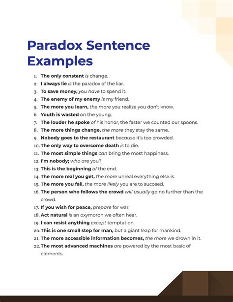 Biography example sentence for paradox
