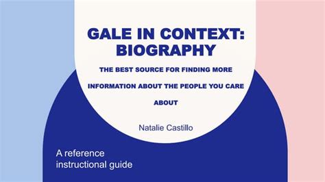 Biography in context tutorials