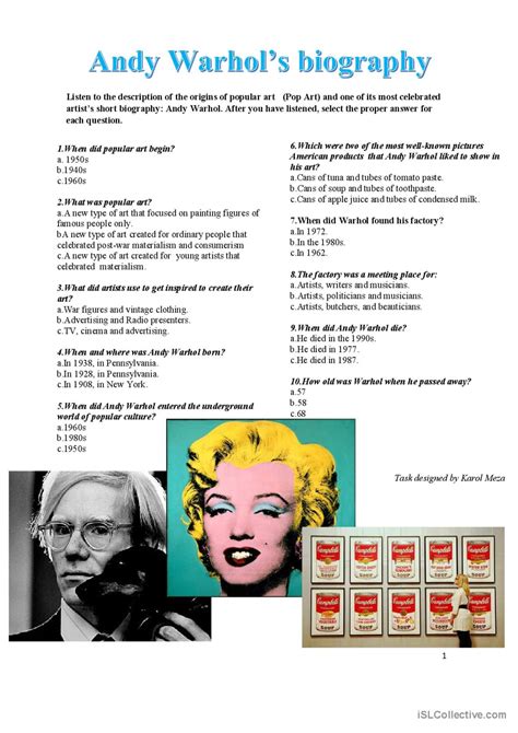 Biography listening esl practice lectures