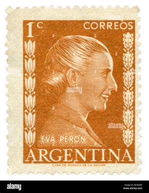 Biography of eva peron argentina stamp value