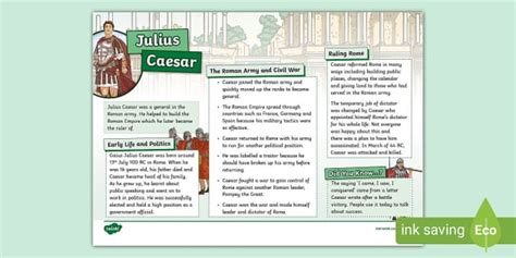 Biography of julius caesar for kids intro