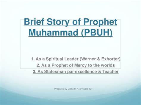 Biography of prophet muhammad ppt