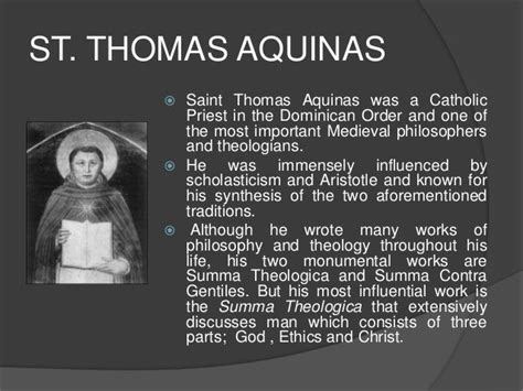 Biography of st thomas aquinas philosophy slideshare