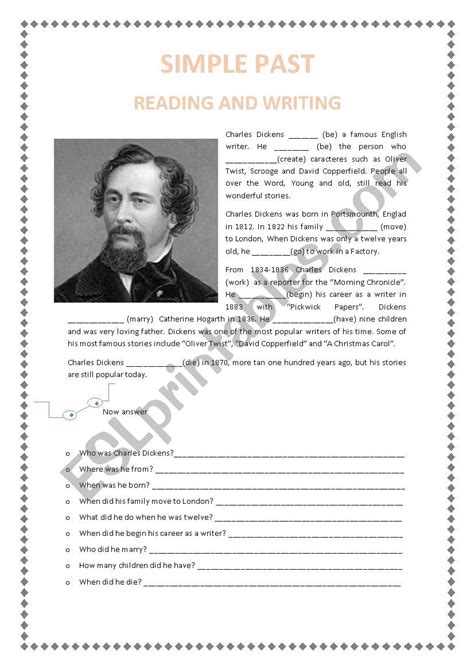 Biography past simple exercises pdf