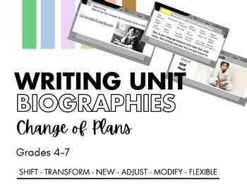 Biography reading and writing unit