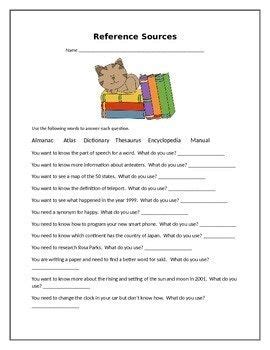 Biography reference sources activities for students