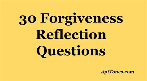 Biography reflection questions on forgiveness