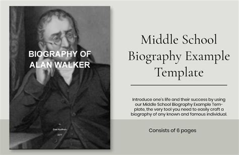 Biography summary sample for middle school students