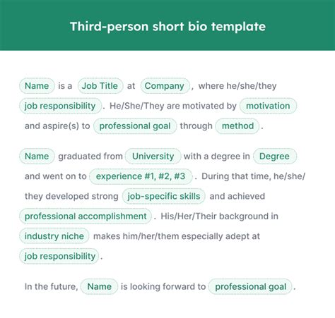 Biography written in third person examples