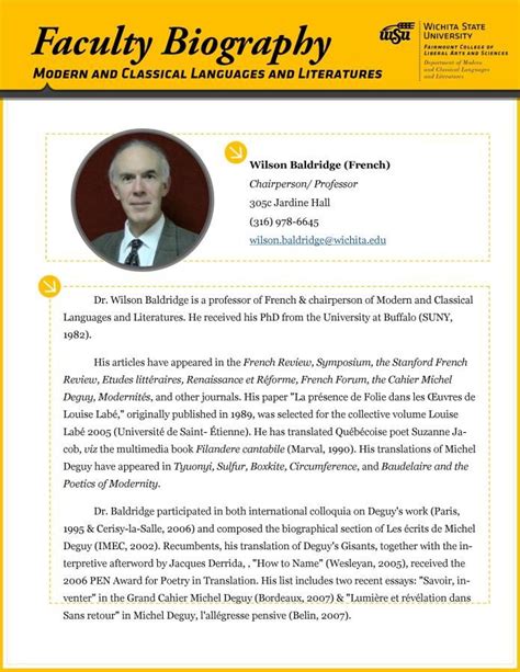 Biography. Professor in Commerce