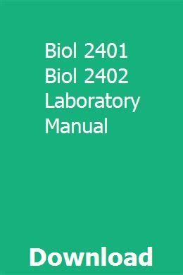 Biol 2401 biol 2402 laboratory manual. - Dichtung und wahrheit (the first four books).