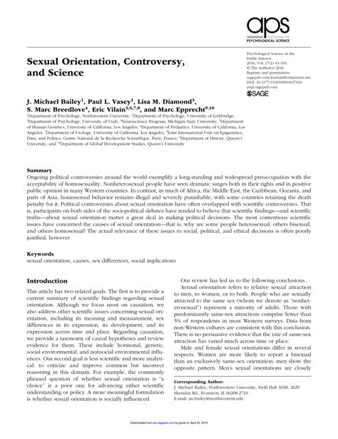 Biological Perspectives on Sexual Orientation