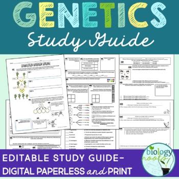 Biology Study Taniis Guide Genetics Unit Answers 4