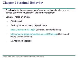 Biology Workbook Chapter 34 Animal Behavior