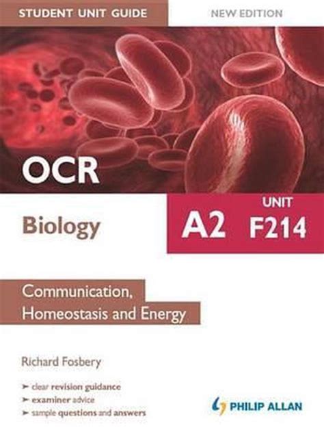 Biology communication homeostasis and energy ocr a2 unit f214 student unit guides. - Answer for the crucible anticipation reaction guide.