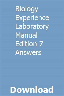Biology experience laboratory manual edition 7 answers. - Manuel de scie à table mastercraft 10 pouces.