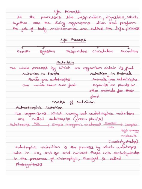 Biology notes pdf class 10.  Master Life Processes for Class 10 Biology with e...