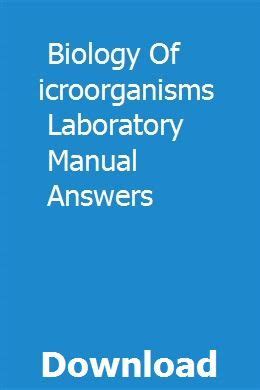 Biology of microorganisms laboratory manual answers. - Austco medicom nurse call system manual.