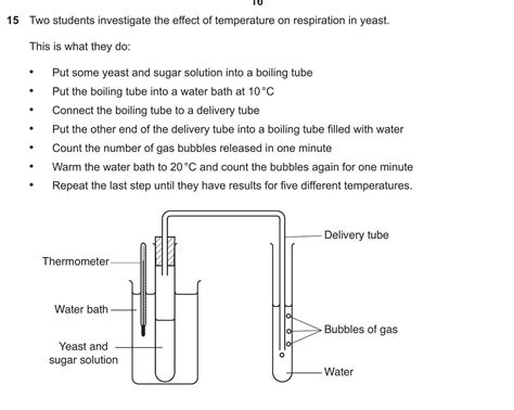Biology paper 1 topics.  2.  Investigate variables that effect temperature chan...